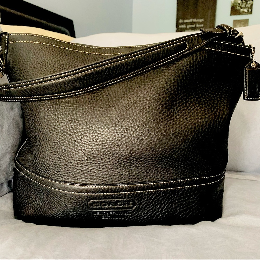 Coach Black Pebbled Leather Bag